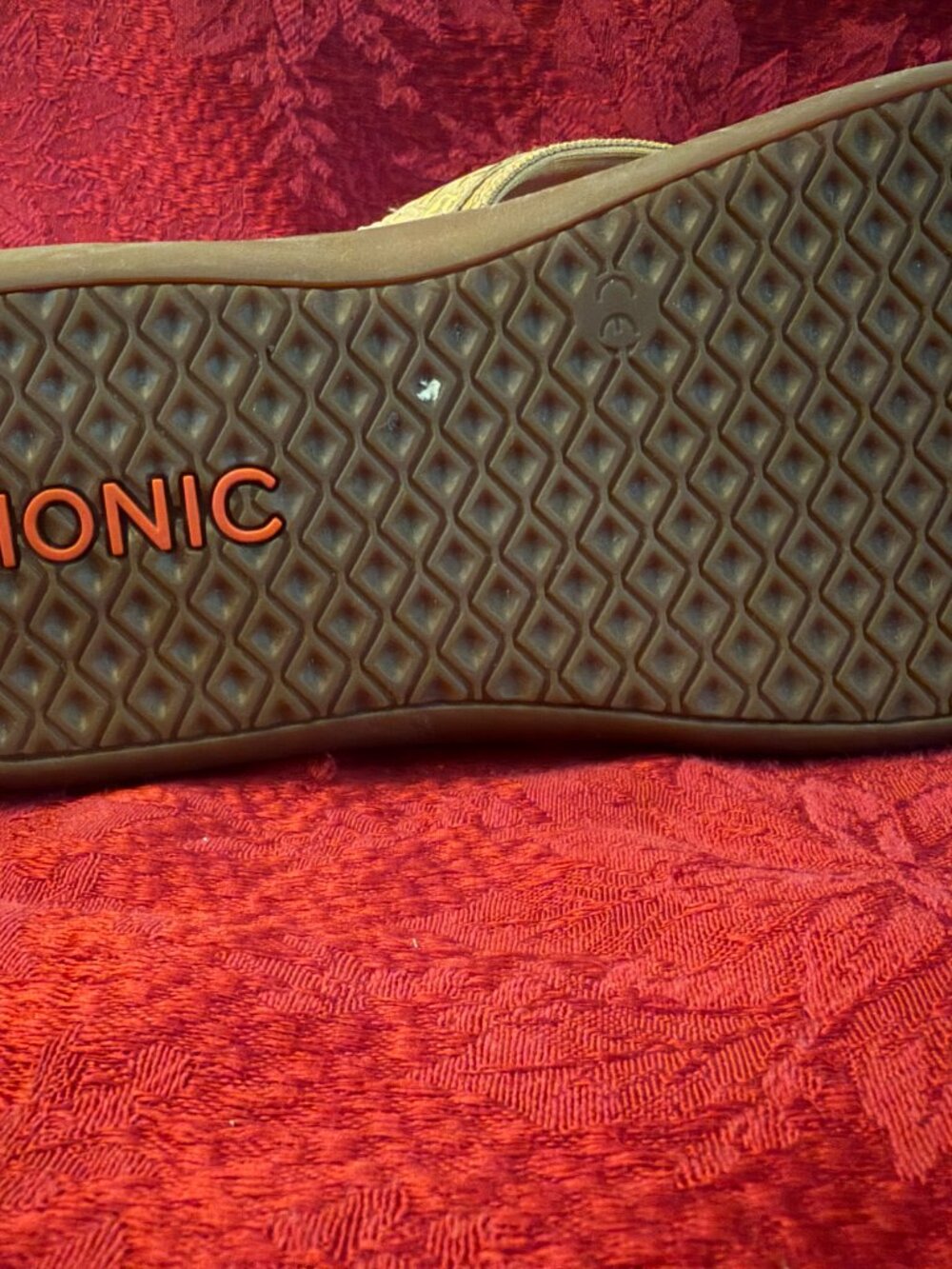Vionic Tide II Orthotic Toe-Post Sandal Gold Cork Sz 8 - Picture 6 of 13